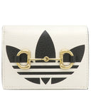 グッチ GUCCI adidas コラボ ホースビット 702248 ホワイト×ブラック レザー 二つ折り財布 ゴールド金具 白 黒 アディダス ショルダーウォレット 新品 未使用