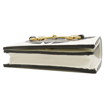 グッチ GUCCI adidas コラボ ホースビット 702248 ホワイト×ブラック レザー 二つ折り財布 ゴールド金具 白 黒 アディダス ショルダーウォレット 新品 未使用