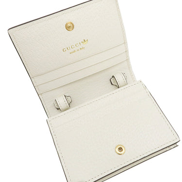 グッチ GUCCI adidas コラボ ホースビット 702248 ホワイト×ブラック レザー 二つ折り財布 ゴールド金具 白 黒 アディダス ショルダーウォレット 新品 未使用