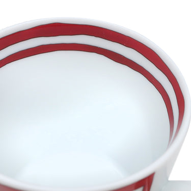 エルメス HERMES ガダルキヴィール 11031P レッド 磁器 食器 赤 白 マグカップ ポーセリン