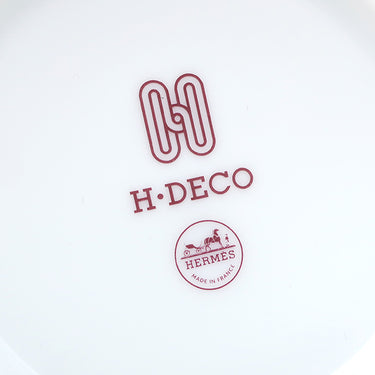 エルメス HERMES H DECO アッシュデコ マグカップ 41031P レッド 磁器 食器 Hデコ 白 赤 ポーセリン