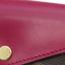 ルイヴィトン LOUIS VUITTON ポルトフォイユ ゾエ M62932 フューシャ モノグラムキャンバス レザー 三つ折り財布 ゴールド金具 茶