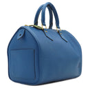 ルイヴィトン LOUIS VUITTON スピーディ25 M43015 トレドブルー エピレザー ハンドバッグ ゴールド金具 青 ボストンバッグ 鍵/パドロック欠品