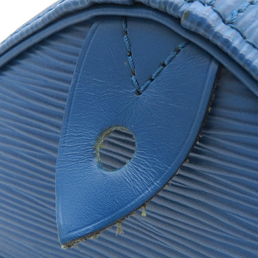 ルイヴィトン LOUIS VUITTON スピーディ25 M43015 トレドブルー エピレザー ハンドバッグ ゴールド金具 青 ボストンバッグ 鍵/パドロック欠品