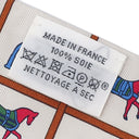 エルメス HERMES ツイリー クリーム×ホワイト×ローズ シルク スカーフ 【COUVERTURES ET TENUES/馬着】