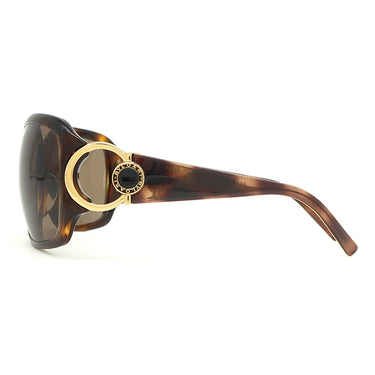 ブルガリ BVLGARI ブルガリブルガリ 63□16 ブラウン プラスチック サングラス ゴールド金具 茶