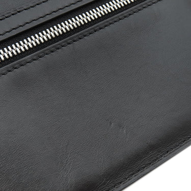 ベルルッティ BERLUTI サンタル ダークブラウン ヴェネチアンスクリットレザー 長財布 シルバー金具 黒 カリグラフィ 二つ折り