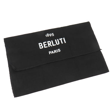 ベルルッティ BERLUTI サンタル ダークブラウン ヴェネチアンスクリットレザー 長財布 シルバー金具 黒 カリグラフィ 二つ折り