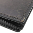 ベルルッティ BERLUTI サンタル ダークブラウン ヴェネチアンスクリットレザー 長財布 シルバー金具 黒 カリグラフィ 二つ折り