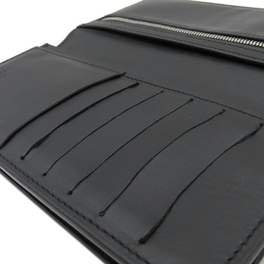 ベルルッティ BERLUTI サンタル ダークブラウン ヴェネチアンスクリットレザー 長財布 シルバー金具 黒 カリグラフィ 二つ折り