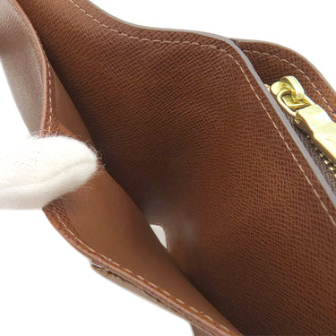 ルイヴィトン LOUIS VUITTON コンパクトジップ M61667 モノグラム モノグラムキャンバス 二つ折り財布 ゴールド金具 茶