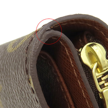 ルイヴィトン LOUIS VUITTON コンパクトジップ M61667 モノグラム モノグラムキャンバス 二つ折り財布 ゴールド金具 茶