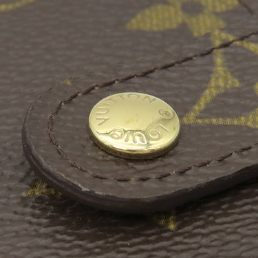 ルイヴィトン LOUIS VUITTON コンパクトジップ M61667 モノグラム モノグラムキャンバス 二つ折り財布 ゴールド金具 茶