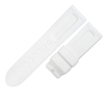 パネライ PANERAI 純正 ルミノール用 ラバーバンド ホワイト ラバー 腕時計パーツ 未使用 替え ストラップ ベルト 尾錠用 交換 予備 スペア 24ｍｍ ホワイト 白