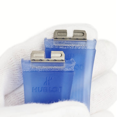 ウブロ HUBLOT 純正 ビッグバン ウニコ 411用 ラバーバンド スケルトンブルーグラデーション ラバー 腕時計パーツ 新品同様 替え ベルト ストラップ 予備 交換 スペア 28mm ブルー 青