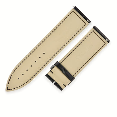 フランクミュラー FRANCK MULLER 純正 ロングアイランド 1000用 クロコバンド ブラック クロコダイル 腕時計パーツ 新品未使用 替え ベルト シャイニー 艶有り 22mm ブラック 黒