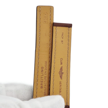 ブライトリング BREITLING 純正 レザーバンド ブラウン レザー 腕時計パーツ 替え ベルト ストラップ 本革 牛革 予備 スペア 交換 部品 パーツ 22mm ブラウン 茶