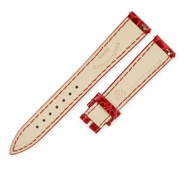 フランクミュラー FRANCK MULLER トノウカーベックス 1750 1752用 クロコバンド ワインレッド クロコダイル 腕時計パーツ 新品同様 純正 ベルト 14mm ワインレッド ボルドー 赤