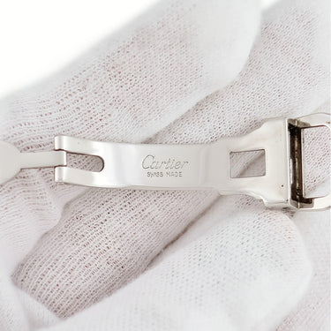 カルティエ Cartier 純正 シルバー ステンレススチール 腕時計パーツ 12mm幅対応 フォールディング Dバックル パーツ 替え 交換 予備 ステンレス スチール SS シルバー 銀