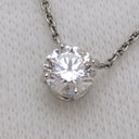 ハリーウィンストン Harry Winston ラウンドカット ソリティア プラチナシルバー Pt950 ダイヤモンド ネックレス