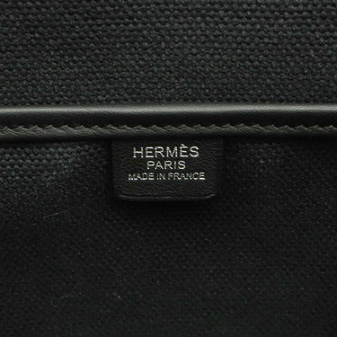 エルメス HERMES エトリヴィエール ポケット ブラック スイフト トワルゴエラン ヴァッシュハンター トートバッグ シルバー金具 黒