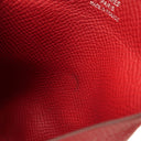 エルメス HERMES バスティア ルージュカザック ヴォーエプソン コインケース シルバー金具 赤