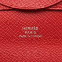 エルメス HERMES バスティア ルージュカザック ヴォーエプソン コインケース シルバー金具 赤