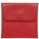 エルメス HERMES バスティア ルージュカザック ヴォーエプソン コインケース シルバー金具 赤