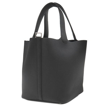 エルメス HERMES ピコタンロックMM ブラック トリヨンクレマンス ハンドバッグ シルバー金具 新品 未使用 黒