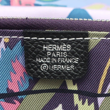 エルメス HERMES アザップロング シルクイン ブラック ヴォーエプソン 長財布 シルバー金具 新品 未使用 黒 ラウンドファスナー
