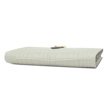 エルメス HERMES ベアンスフレ グリネヴェ アリゲーターマット 長財布 ゴールド金具 新品 未使用 二つ折財布 クロコ 新刻印