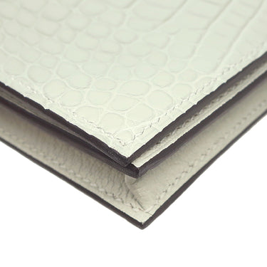 エルメス HERMES ベアンスフレ グリネヴェ アリゲーターマット 長財布 ゴールド金具 新品 未使用 二つ折財布 クロコ 新刻印