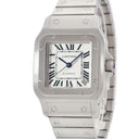 腕時計 カルティエ Cartier サントス ガルベ XL W20098D6 自動巻き メンズ メーカーOH済み シルバー スクエア ローマンインデックス