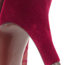 サルヴァトーレ・フェラガモ Salvatore Ferragamo ヴァラ リボン 732853 バーガンディー ファブリック #5 パンプス ボルドー 赤 チュール