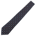 グッチ GUCCI 花柄 7cm ネイビー×レッド×ホワイト シルク ネクタイ 紺 赤 白 インターロック