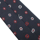 グッチ GUCCI 花柄 7cm ネイビー×レッド×ホワイト シルク ネクタイ 紺 赤 白 インターロック