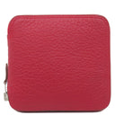 エルメス HERMES シルキーポップ レッド×ピンク×マルチカラー シルク レザー トートバッグ シルバー金具 【LA DANSE DU CHEVAL MARWARI/マールワーリ馬のダンス】 折りたたみ