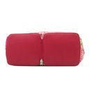 エルメス HERMES シルキーポップ レッド×ピンク×マルチカラー シルク レザー トートバッグ シルバー金具 【LA DANSE DU CHEVAL MARWARI/マールワーリ馬のダンス】 折りたたみ