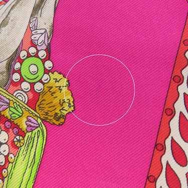 エルメス HERMES シルキーポップ レッド×ピンク×マルチカラー シルク レザー トートバッグ シルバー金具 【LA DANSE DU CHEVAL MARWARI/マールワーリ馬のダンス】 折りたたみ