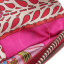 エルメス HERMES シルキーポップ レッド×ピンク×マルチカラー シルク レザー トートバッグ シルバー金具 【LA DANSE DU CHEVAL MARWARI/マールワーリ馬のダンス】 折りたたみ