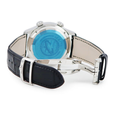 腕時計 ジャガールクルト JAEGER LECOULTRE マスター メモボックス 174.8.96 自動巻き メンズ ブルー アラーム