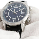 腕時計 ジャガールクルト JAEGER LECOULTRE マスター メモボックス 174.8.96 自動巻き メンズ ブルー アラーム