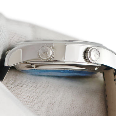 腕時計 ジャガールクルト JAEGER LECOULTRE マスター メモボックス 174.8.96 自動巻き メンズ ブルー アラーム