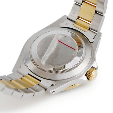 腕時計 ロレックス ROLEX サブマリーナー デイト 16803 R番 自動巻き メンズ R番 K18YG×SS コンビ ブラック フジツボ 王冠 アップライト