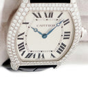 腕時計 カルティエ Cartier トーチュ LM WA503851 手巻き メンズ レディース K18WG無垢 純正ダイヤ トノウ ギヨシェ ローマン 青針