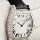 腕時計 カルティエ Cartier トーチュ LM WA503851 手巻き メンズ レディース K18WG無垢 純正ダイヤ トノウ ギヨシェ ローマン 青針