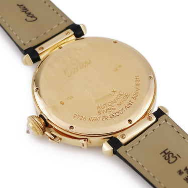 腕時計 カルティエ Cartier パシャ ドゥ カルティエ ダブルバレル WJ120351 自動巻き メンズ K18YG無垢 純正ダイヤ 青針