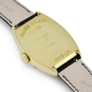 腕時計 フランクミュラー FRANCK MULLER トノウカーベックス パーペチュアルカレンダー 5850QP 自動巻き メンズ K18YG無垢 ホワイト 青針