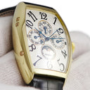 腕時計 フランクミュラー FRANCK MULLER トノウカーベックス パーペチュアルカレンダー 5850QP 自動巻き メンズ K18YG無垢 ホワイト 青針