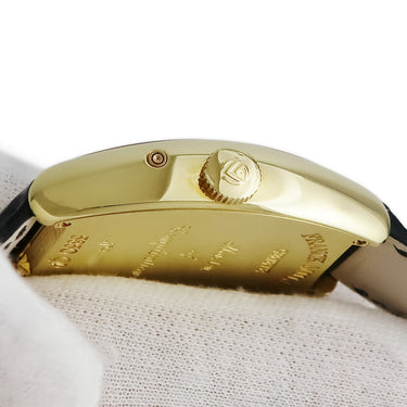 腕時計 フランクミュラー FRANCK MULLER トノウカーベックス パーペチュアルカレンダー 5850QP 自動巻き メンズ K18YG無垢 ホワイト 青針